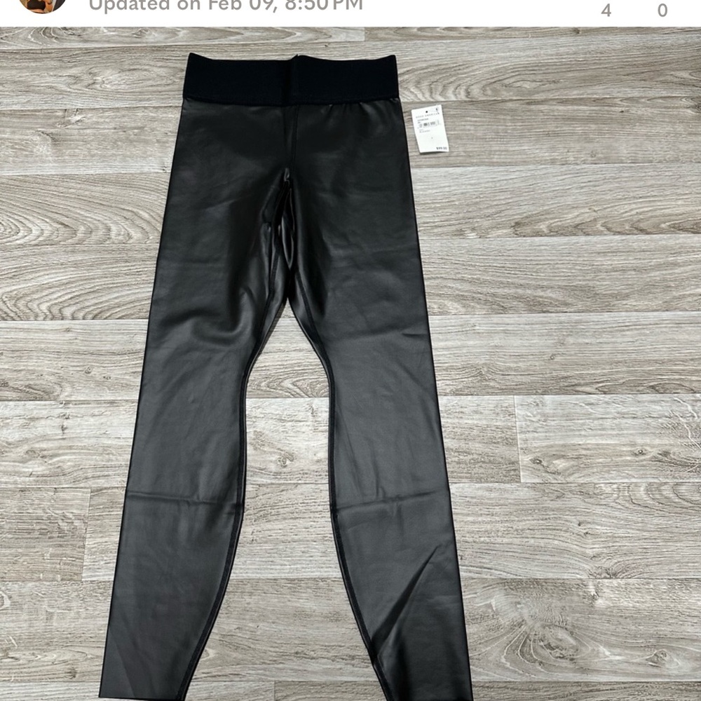 Good American Faux Leather Leggings (Large)